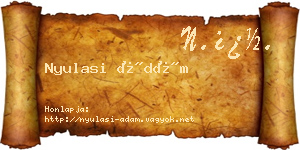 Nyulasi Ádám névjegykártya
