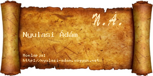 Nyulasi Ádám névjegykártya